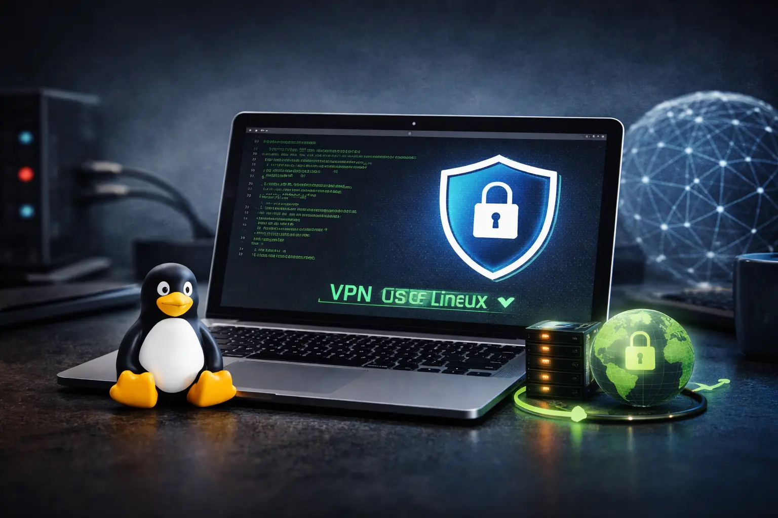 vpn linux sichere internetverbindung auf einem linux laptop mit vpn schutz